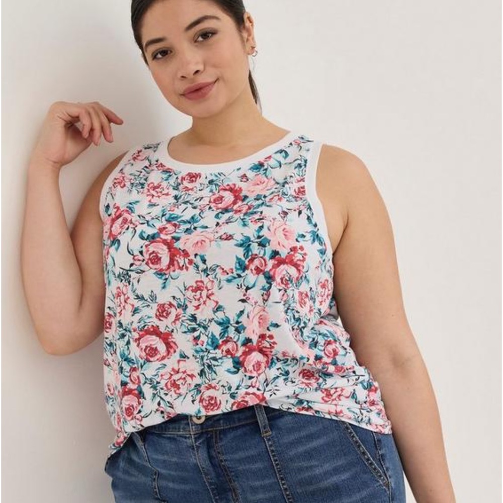 Torrid Vintage Triblend Jersey Crew Neck Tank